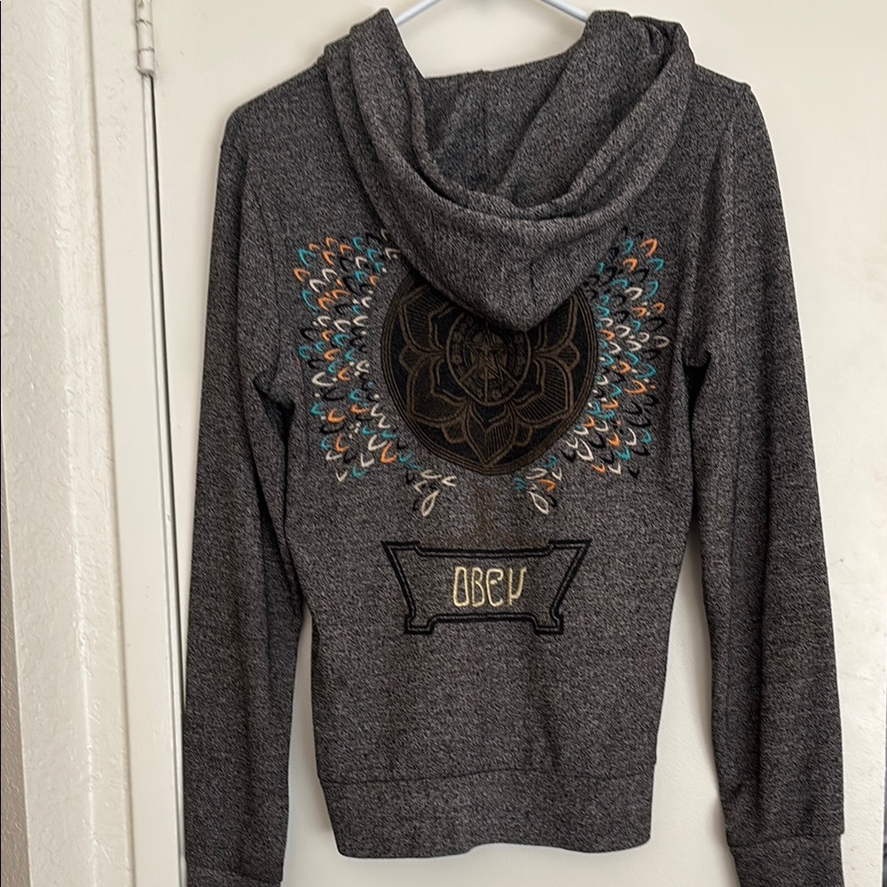 Women's Obey Hoodie with Embroidered Design